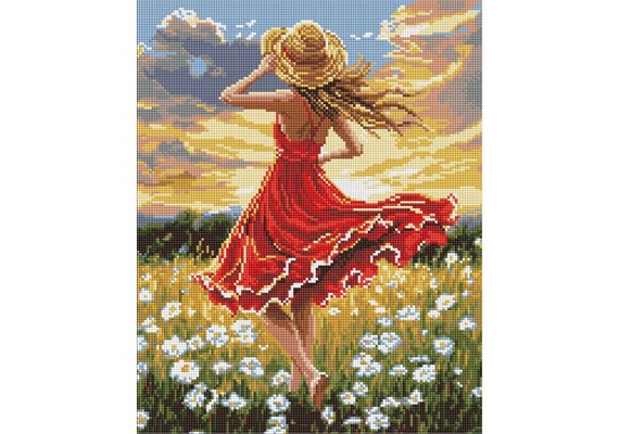 Ideyka AMO8250 Diamond Painting Tanz auf dem Feld 40 x 50 cm