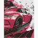 Ideyka AMO8251 Diamond Painting Rosa Stil 40 x 50 mit Rahmen