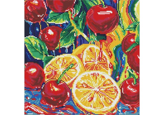 Ideyka AMO8252 Diamond Painting Saftige Freude 40 x 40 mit Rahmen