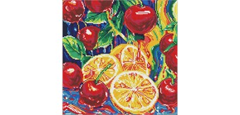 Ideyka AMO8252 Diamond Painting Saftige Freude 40 x 40 mit Rahmen