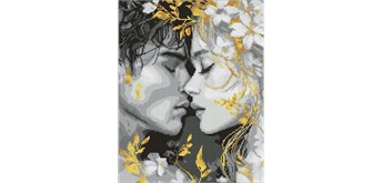 Ideyka AMO8258 Diamond Painting Blick mit den Lippen 40 x 50 mit Rahmen