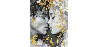 Ideyka AMO8258 Diamond Painting Blick mit den Lippen 40 x 50 mit Rahmen