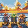 Ideyka AMO8260 Diamond Painting Urlaub mit Freunden 30 x 30 cm