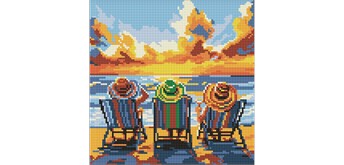 Ideyka AMO8260 Diamond Painting Urlaub mit Freunden 30 x 30 cm
