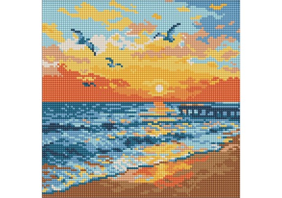 Ideyka AMO8271 Diamond Painting Am Meeresufer 30 x 30 mit Rahmen Ideyka AMO8271 Diamond Painting Am Meeresufer 30 x 30 mit Rahmen