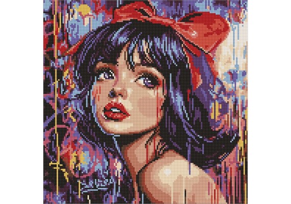 Ideyka AMO8315 Diamond Painting - Ein modernes Schneewittchen 40 x 40 cm mit Rahmen