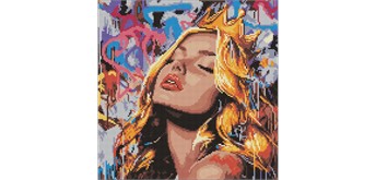 Ideyka AMO8316 Diamond Painting - Ein modernes Dornröschen 40 x 40 cm mit Rahmen