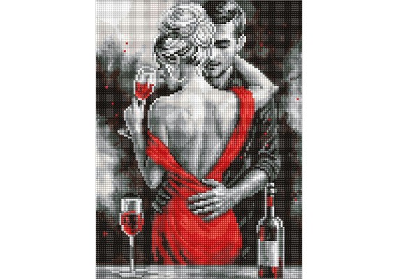 Ideyka AMO8357 Diamond Painting Rote Liebe 30 x 40 cm