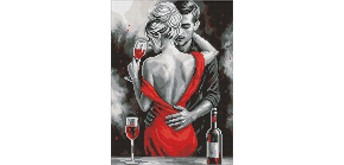 Ideyka AMO8357 Diamond Painting Rote Liebe 30 x 40 cm