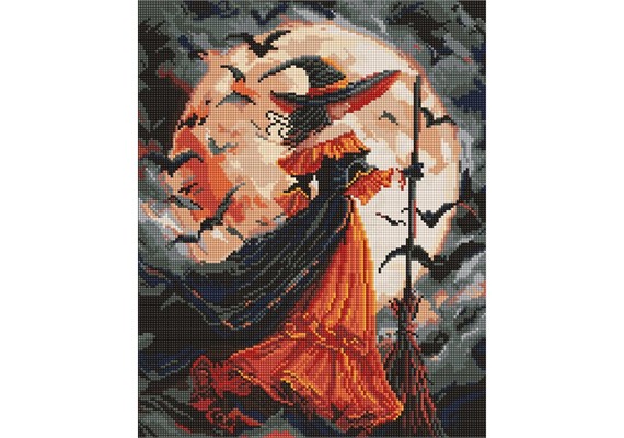 Ideyka AMO8364 Diamond Painting Hexe im Mondlicht 40 x 50 cm
