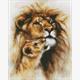 ideyka Diamond Painting - Löwen mit Rahmen 40 x 50 cm