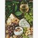 ideyka Diamond Painting - Weisswein mit Käse mit Rahmen 30 x 40 cm
