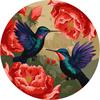 ideyka KHO-R1048 Malen nach Zahlen - Bunte Kolibris rund 39 cm