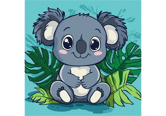 ideyka KHO1270 Malen nach Zahlen - Ein fröhlicher Koala 30 x 30 cm