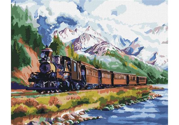 ideyka KHO2510 Malen nach Zahlen - Zug nach Hause 50 x 40 cm