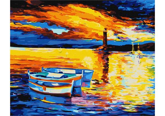 ideyka KHO2711 Malen nach Zahlen - ruhiges Orange 40 x 50 cm