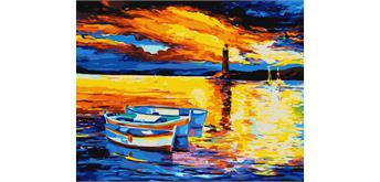 ideyka KHO2711 Malen nach Zahlen - ruhiges Orange 40 x 50 cm