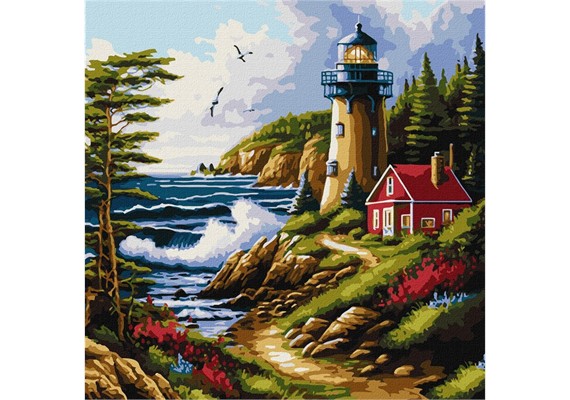 ideyka KHO2783 Malen nach Zahlen - Leuchtturm 40 x 40 cm ideyka KHO2783 Malen nach Zahlen - Leuchtturm 40 x 40 cm