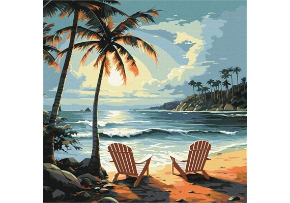 ideyka KHO2789 Malen nach Zahlen - Eine Welt für zwei 40 x 40 cm