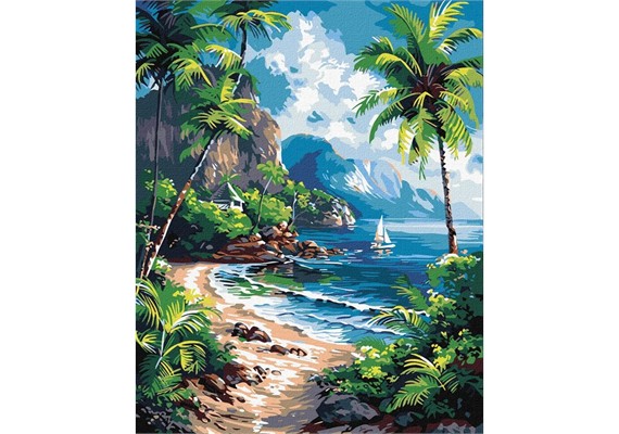 Ideyka KHO2795 Malen nach Zahlen Tropisches Paradies 40 x 50 cm
