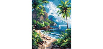 Ideyka KHO2795 Malen nach Zahlen Tropisches Paradies 40 x 50 cm