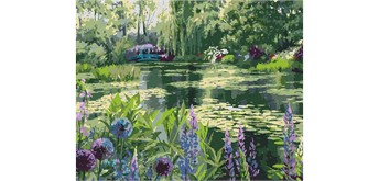 Ideyka KHO2838 Malen nach Zahlen Monets Garten in Giverny 40 x 50 cm