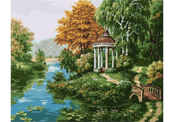 ideyka KHO2883 Malen nach Zahlen - Pavillon 40 x 50 cm