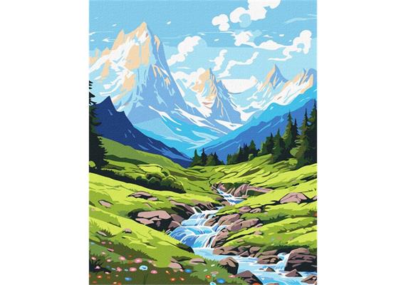 ideyka KHO2892 Malen nach Zahlen - Sommer in den Bergen 40 x 50 cm