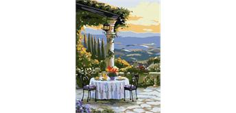 ideyka KHO2908 Malen nach Zahlen - Ein malerisches Abendessen 30 x 40 cm