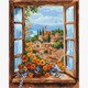 Ideyka KHO3278 Malen nach Zahlen Wundervolle Landschaft 40 x 50 cm
