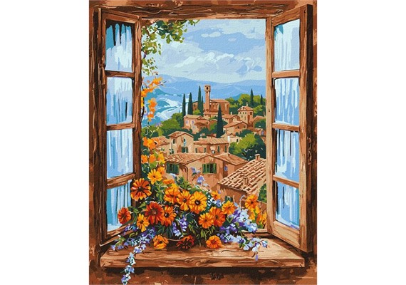 Ideyka KHO3278 Malen nach Zahlen Wundervolle Landschaft 40 x 50 cm