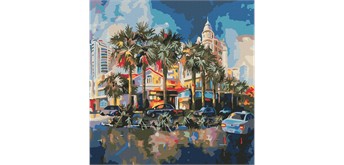 ideyka KHO3600 Malen nach Zahlen - Eine Urlaubsstadt 50 x 50 cm