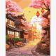 ideyka KHO3645 Malen nach Zahlen - Japanische Strasse 40 x 50 cm