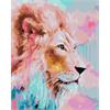 ideyka KHO4399 Malen nach Zahlen - Pinker Löwe 40 x 50 cm