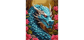ideyka KHO5114 Malen nach Zahlen - Der mächtige Drache 40 x 50 cm