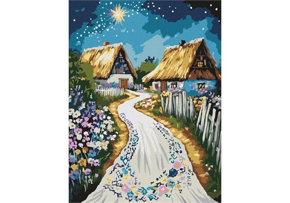 Ideyka KHO5161 Malen nach Zahlen Hütte 30 x 40 cm