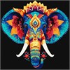 Ideyka KHO5179 Malen nach Zahlen - Der geheimnisvolle Elefant 30 x 30 cm