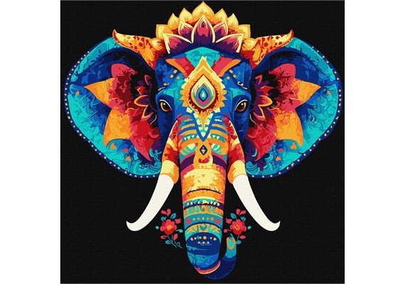 Ideyka KHO5179 Malen nach Zahlen - Der geheimnisvolle Elefant 30 x 30 cm