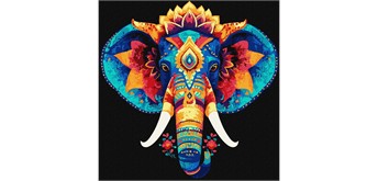 Ideyka KHO5179 Malen nach Zahlen - Der geheimnisvolle Elefant 30 x 30 cm