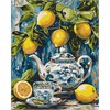Ideyka KHO5753 Malen nach Zahlen Zitronen und Keramik 40 x 50 cm