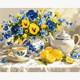 Ideyka KHO5771 Malen nach Zahlen Symphonie aus Blau und Sonne 40 x 50 cm