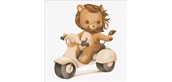 ideyka KHO6056 Malen nach Zahlen - Motorradfahrer 30 x 30 cm