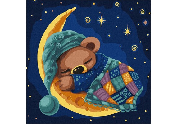 ideyka KHO6062 Malen nach Zahlen - Gemütlicher Schlaf 30 x 30 cm