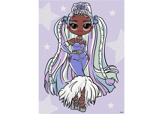 ideyka KHO6272 Malen nach Zahlen - L.O.L Modeschau Lady Braids 30 x 40 cm