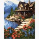 ideyka KHO6325 Malen nach Zahlen - Haus am See 40 x 50 cm