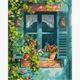 ideyka KHO6348 Malen nach Zahlen - Haus im Garten 40 x 50 cm