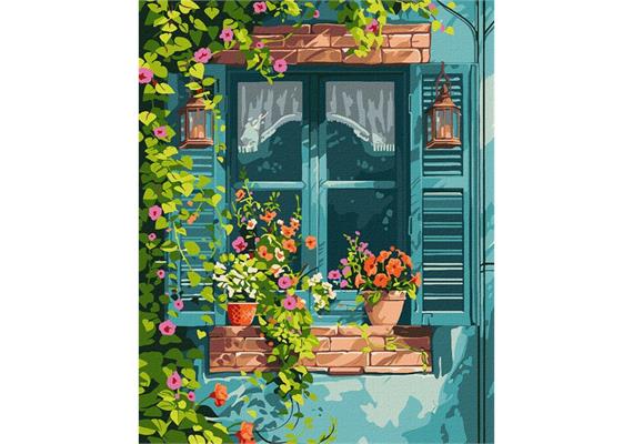 ideyka KHO6348 Malen nach Zahlen - Haus im Garten 40 x 50 cm