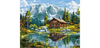 ideyka KHO6351 Malen nach Zahlen - Gemütliches Dorf 40 x 50 cm