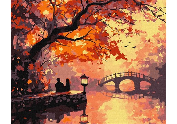 ideyka KHO6368 Malen nach Zahlen - Herbstliche Idylle 40 x 50 cm