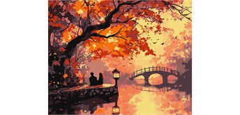 ideyka KHO6368 Malen nach Zahlen - Herbstliche Idylle 40 x 50 cm